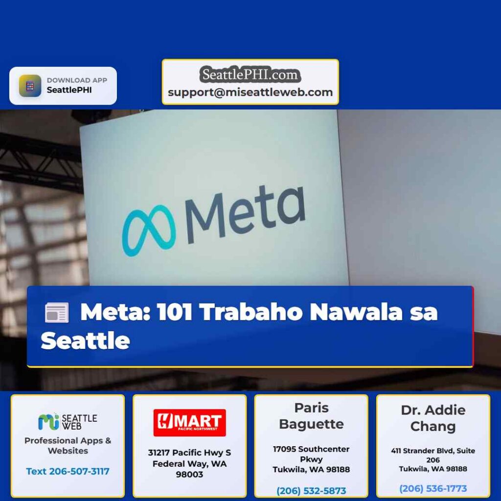 Meta: 101 Trabaho Nawala sa Seattle