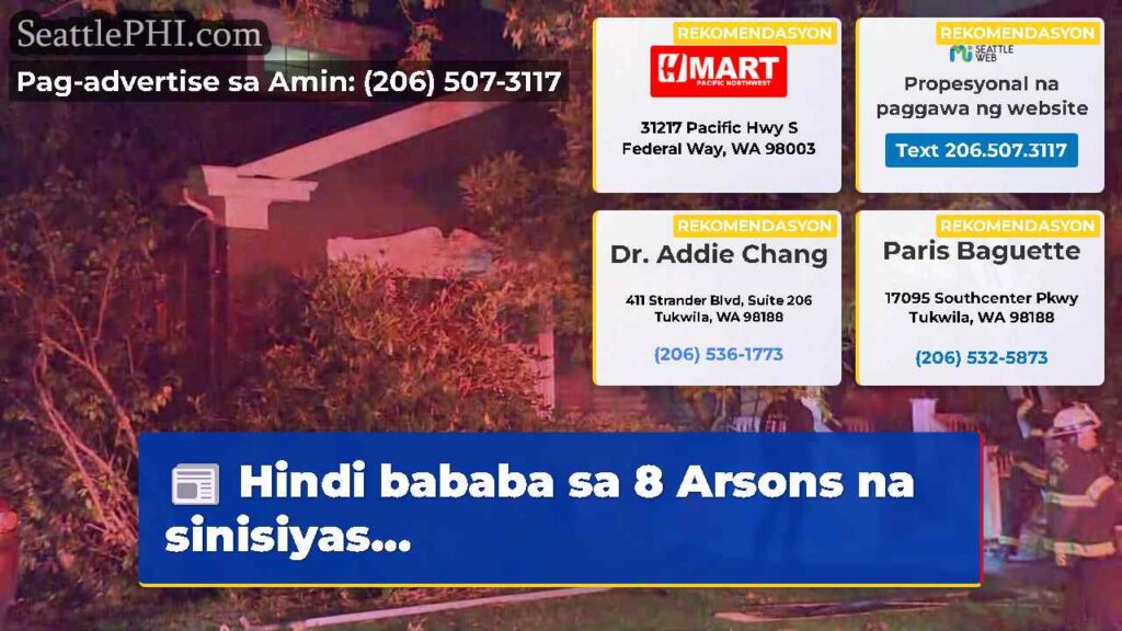 Hindi bababa sa 8 Arsons na sinisiyas...