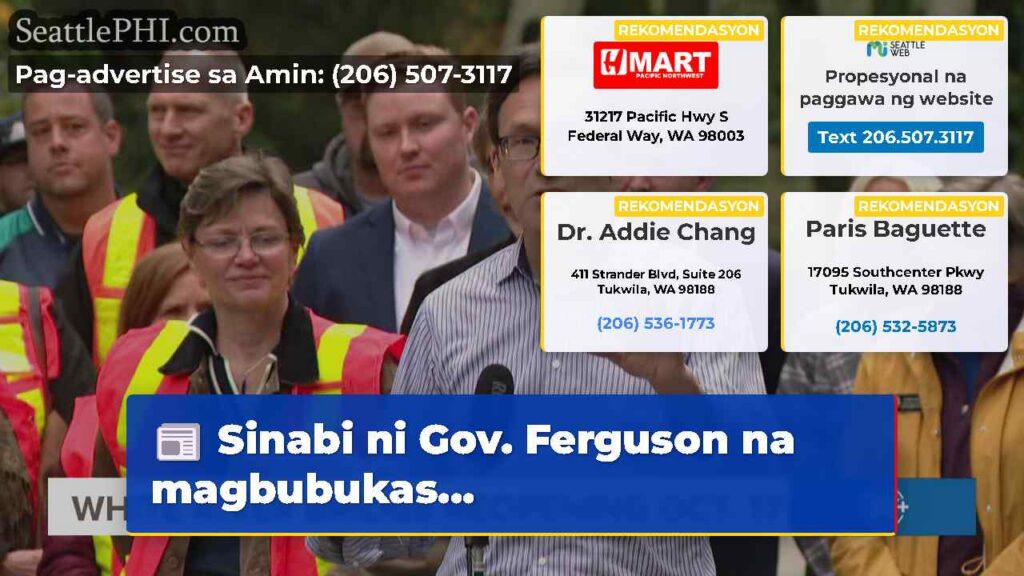 Sinabi ni Gov. Ferguson na magbubukas...