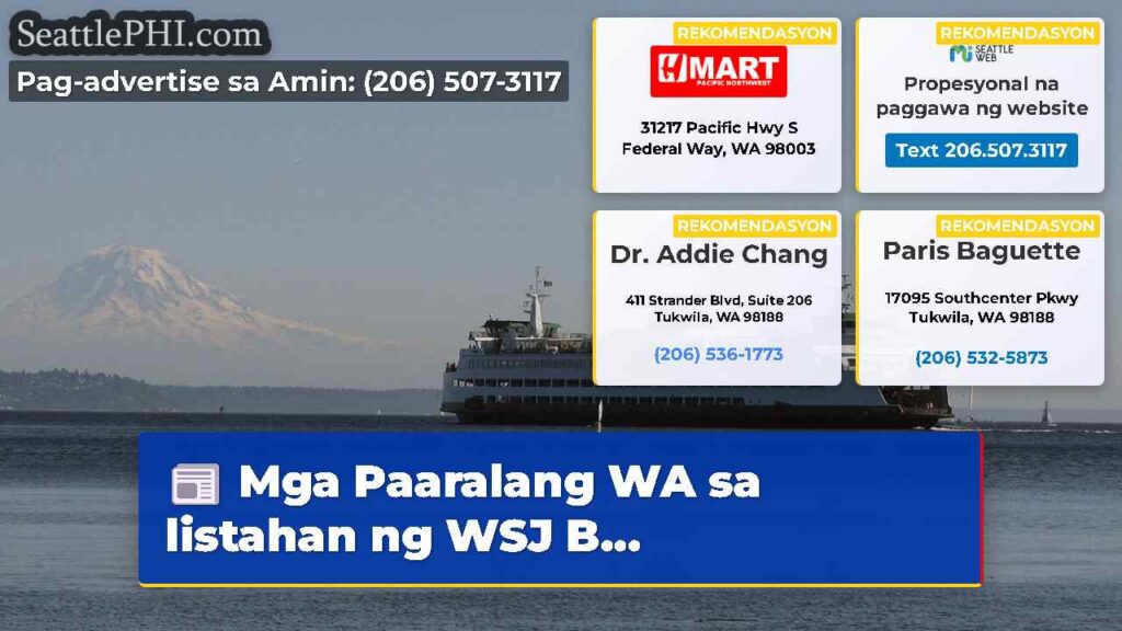 Mga Paaralang WA sa listahan ng WSJ B...