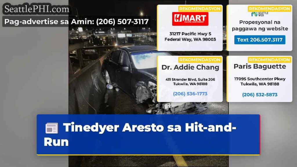 Tinedyer Aresto sa Hit-and-Run