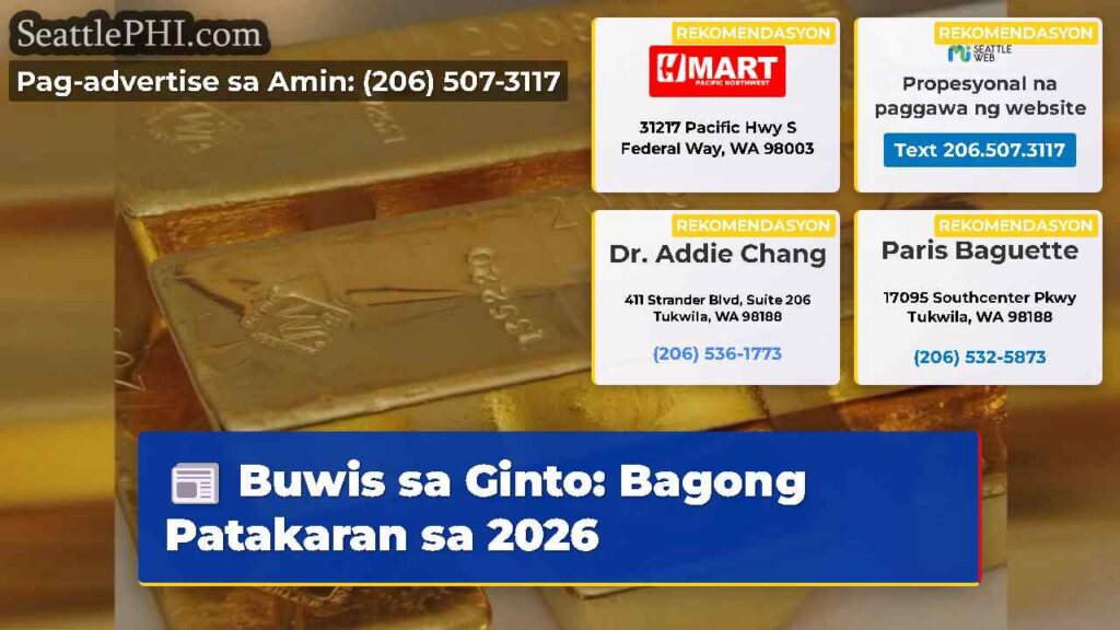 Buwis sa Ginto: Bagong Patakaran sa 2026