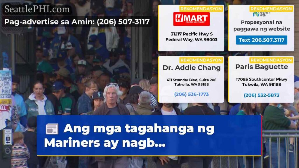 Ang mga tagahanga ng Mariners ay nagb...