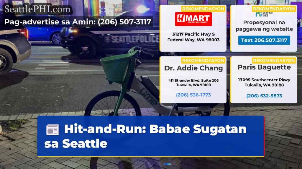 Hit-and-Run: Babae Sugatan sa Seattle
