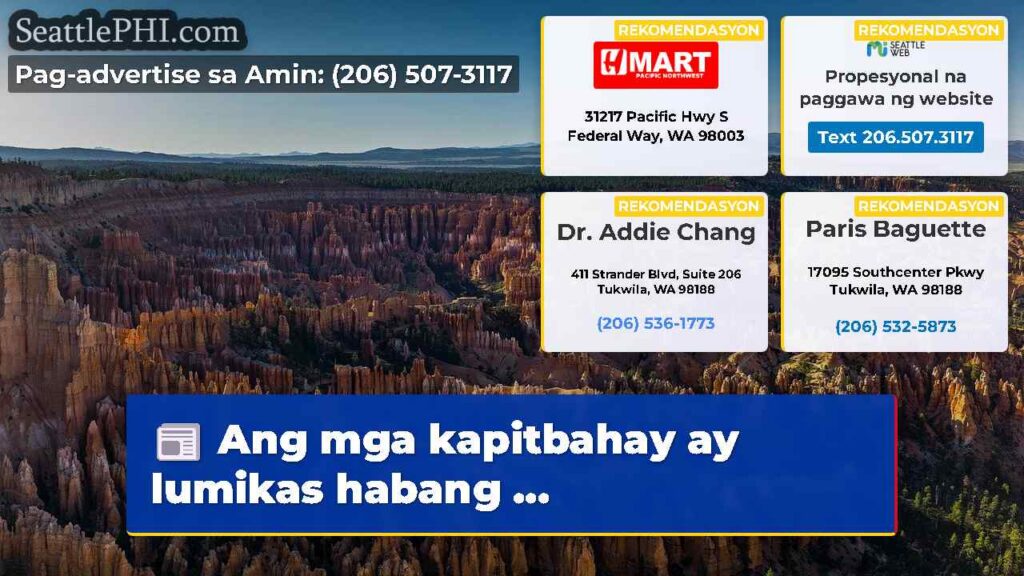 Ang mga kapitbahay ay lumikas habang ...