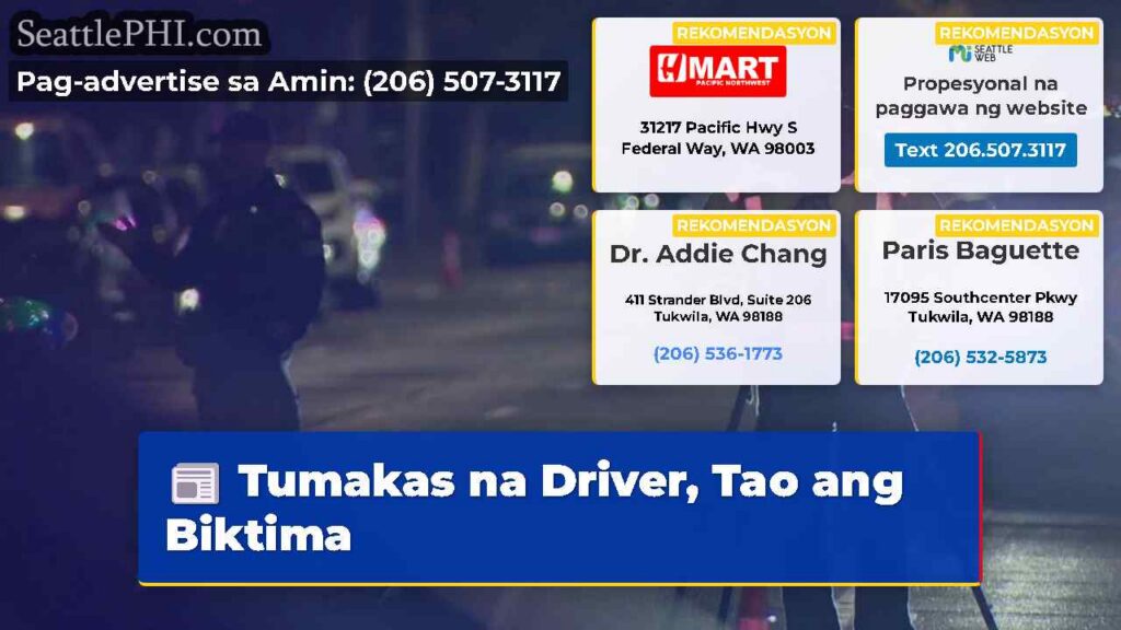 Tumakas na Driver, Tao ang Biktima