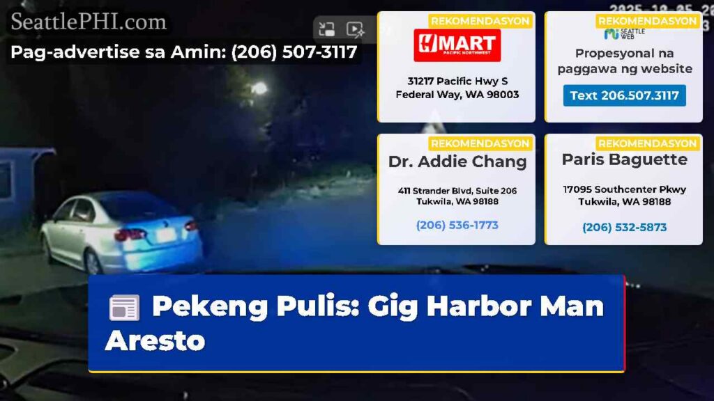 Pekeng Pulis: Gig Harbor Man Aresto