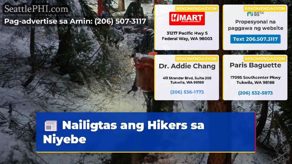 Nailigtas ang Hikers sa Niyebe