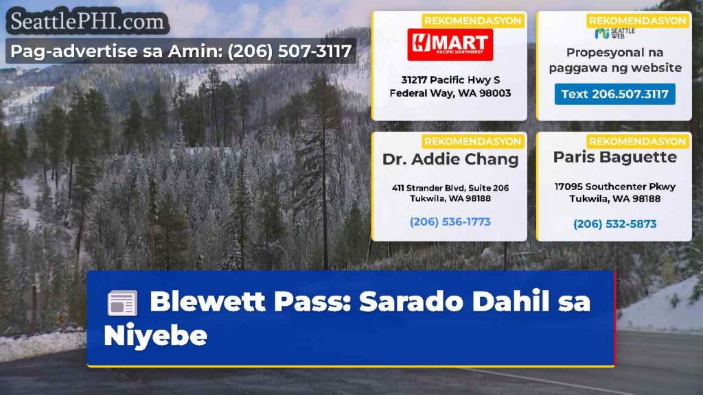 Blewett Pass: Sarado Dahil sa Niyebe