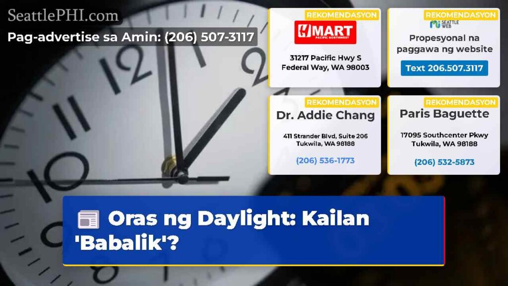 Oras ng Daylight: Kailan 'Babalik'?