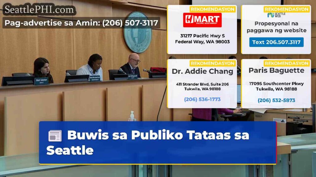 Buwis sa Publiko Tataas sa Seattle