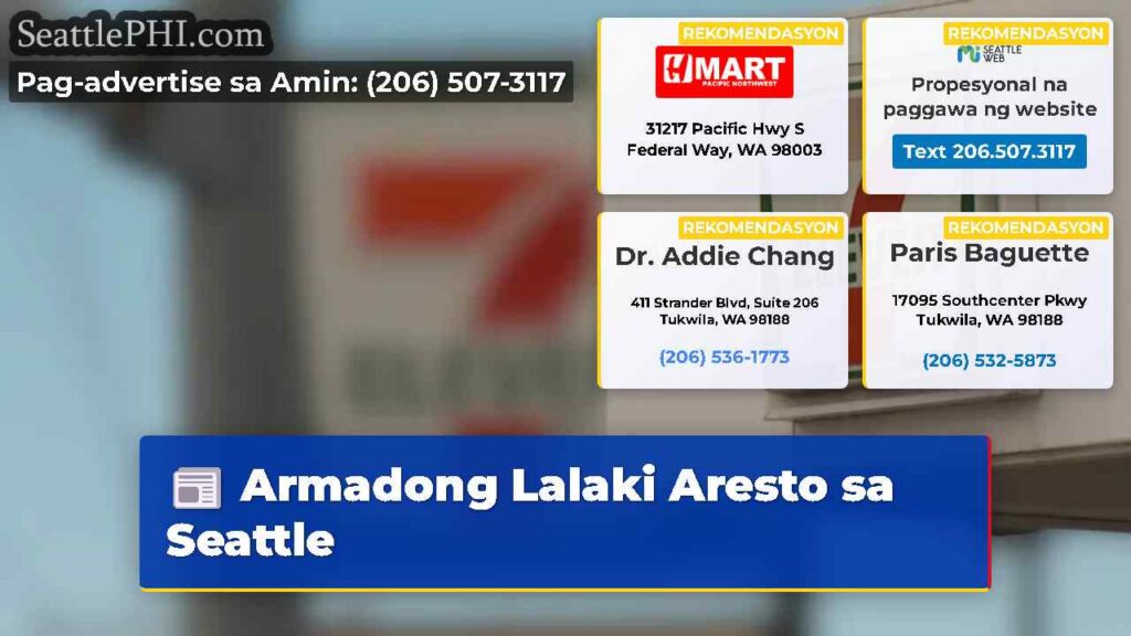 Armadong Lalaki Aresto sa Seattle