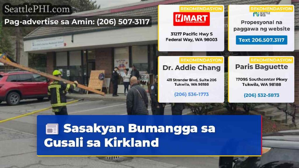 Sasakyan Bumangga sa Gusali sa Kirkland