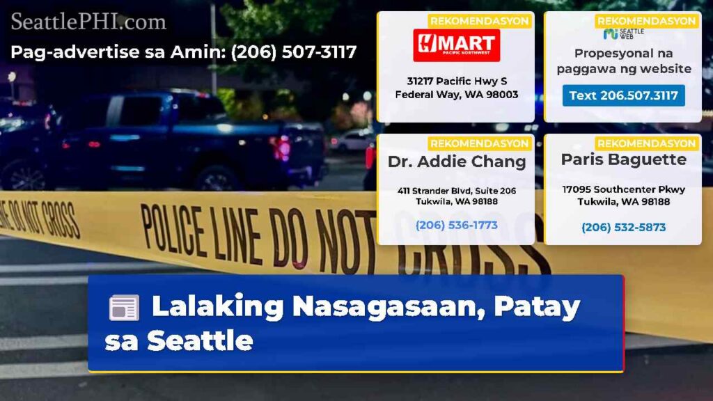 Lalaking Nasagasaan, Patay sa Seattle