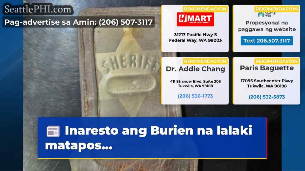 Inaresto ang Burien na lalaki matapos...