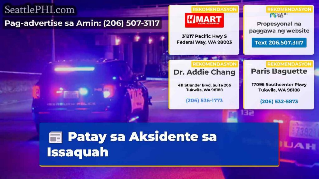 Patay sa Aksidente sa Issaquah