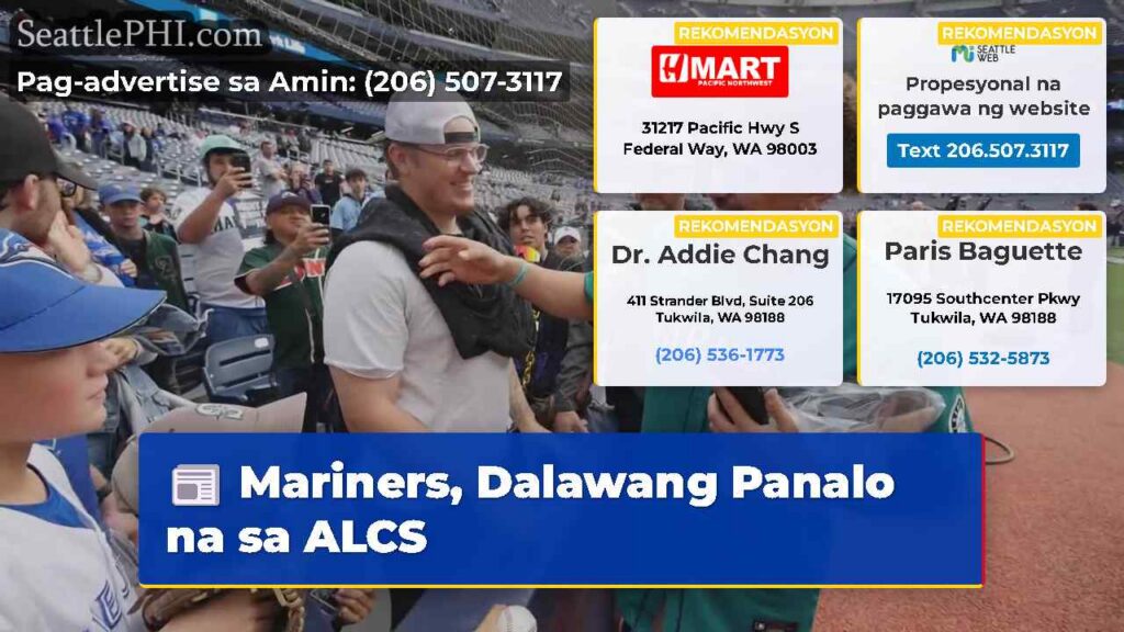 Mariners, Dalawang Panalo na sa ALCS