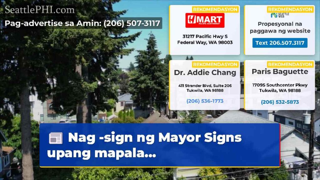 Nag -sign ng Mayor Signs upang mapala...