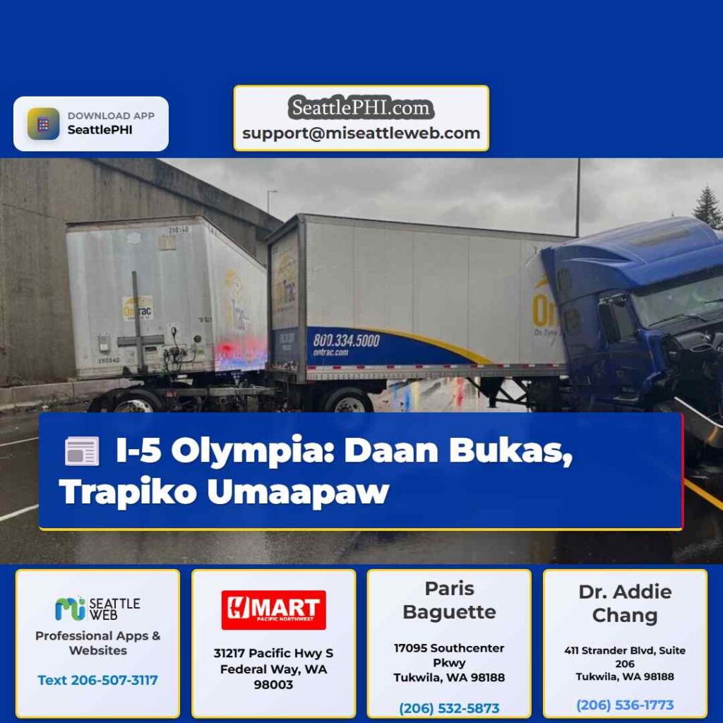 I-5 Olympia: Daan Bukas, Trapiko Umaapaw