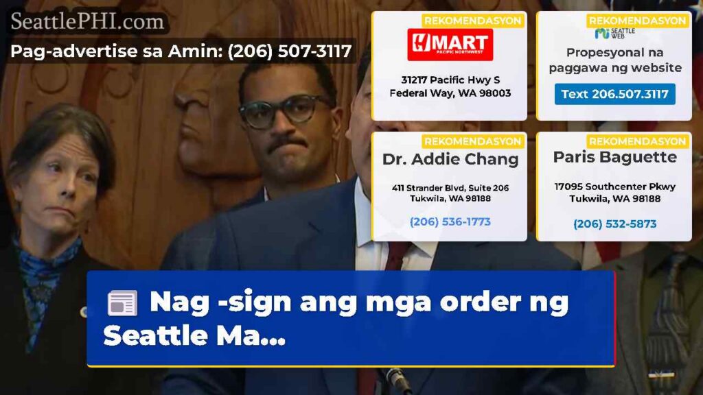 Nag -sign ang mga order ng Seattle Ma...