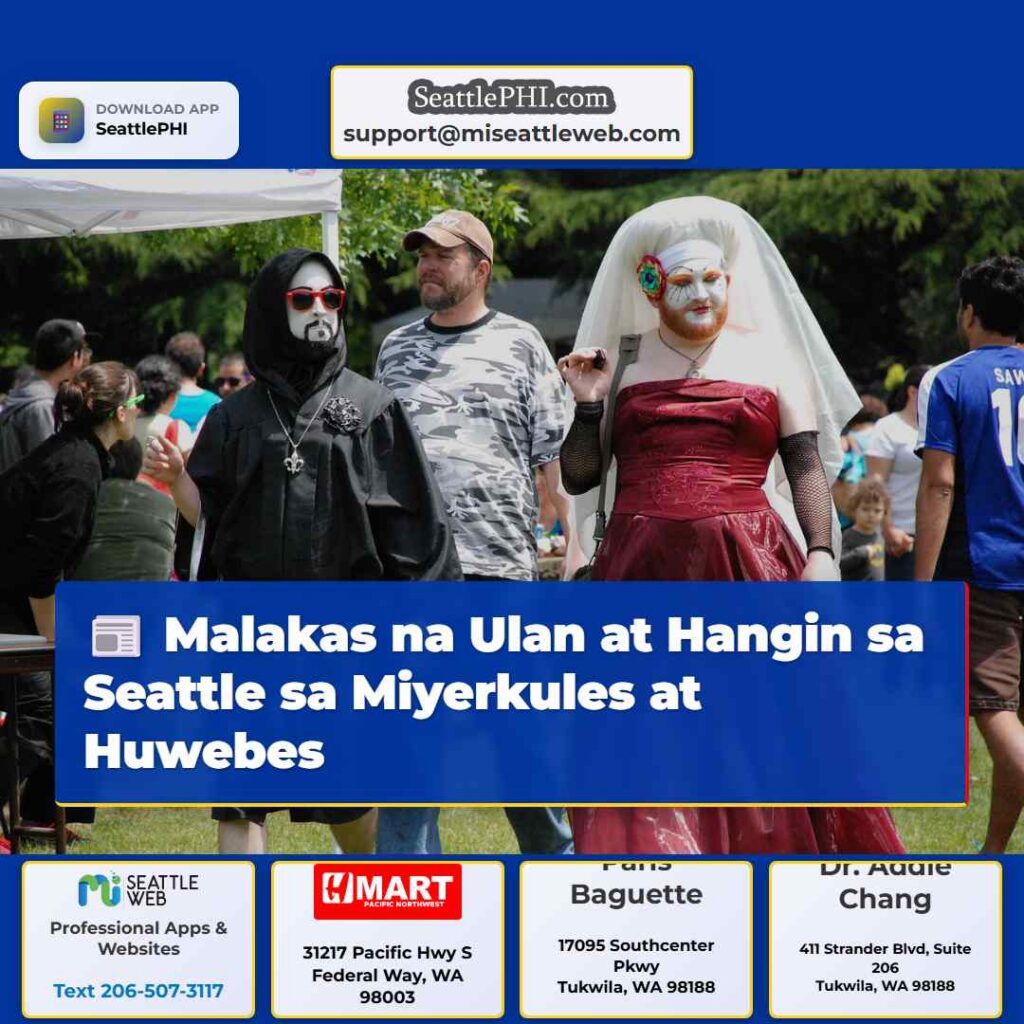 Malakas na Ulan at Hangin sa Seattle sa