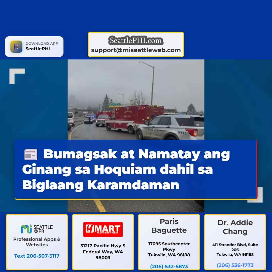 Bumagsak at Namatay ang Ginang sa Hoquiam dahil