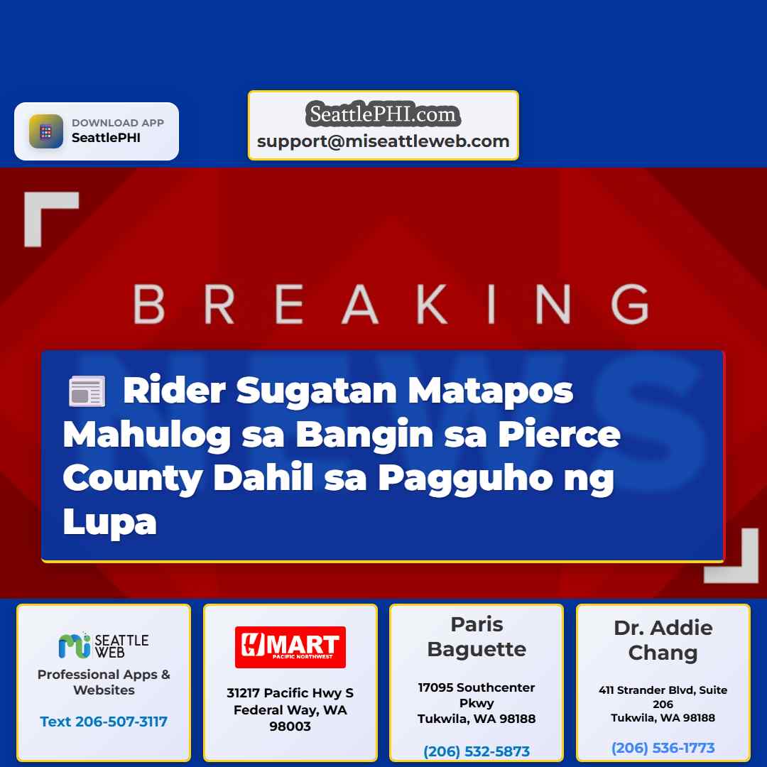 Rider Sugatan Matapos Mahulog sa Bangin sa Pierce