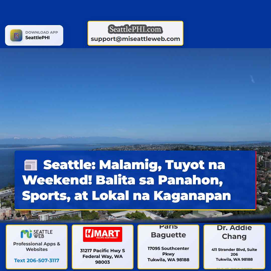 Seattle: Malamig, Tuyot na Weekend! Balita sa