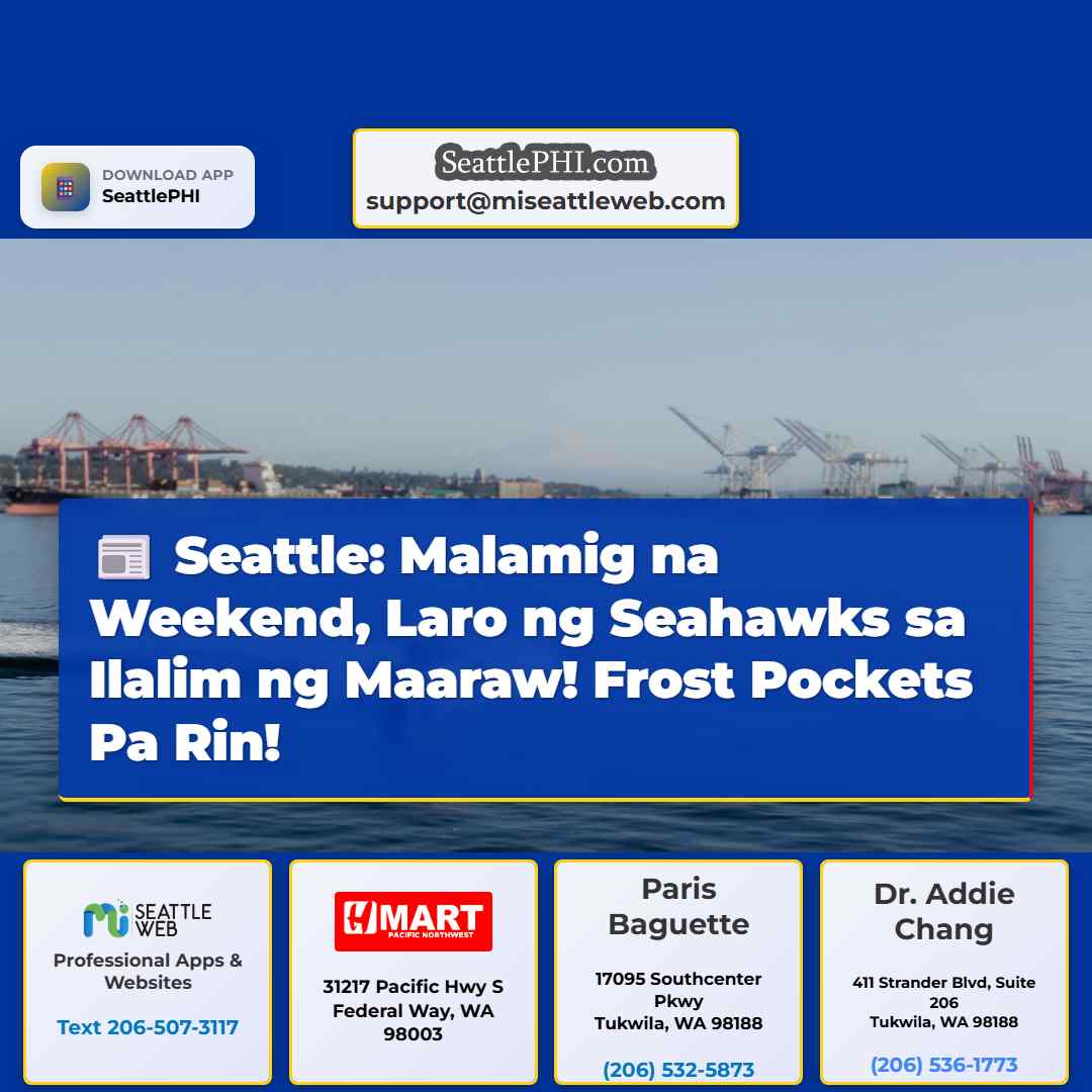 Seattle: Malamig na Weekend, Laro ng Seahawks sa