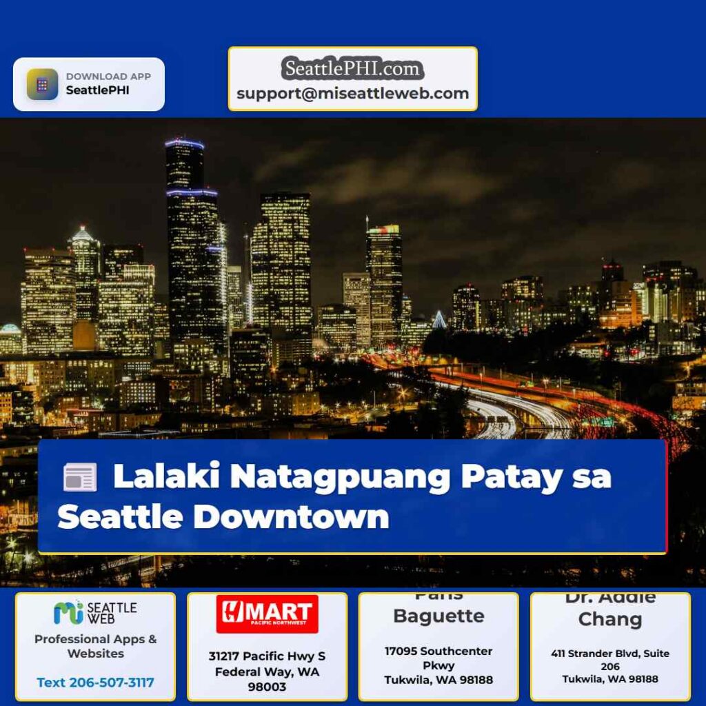 Lalaki Natagpuang Patay sa Seattle Downtown