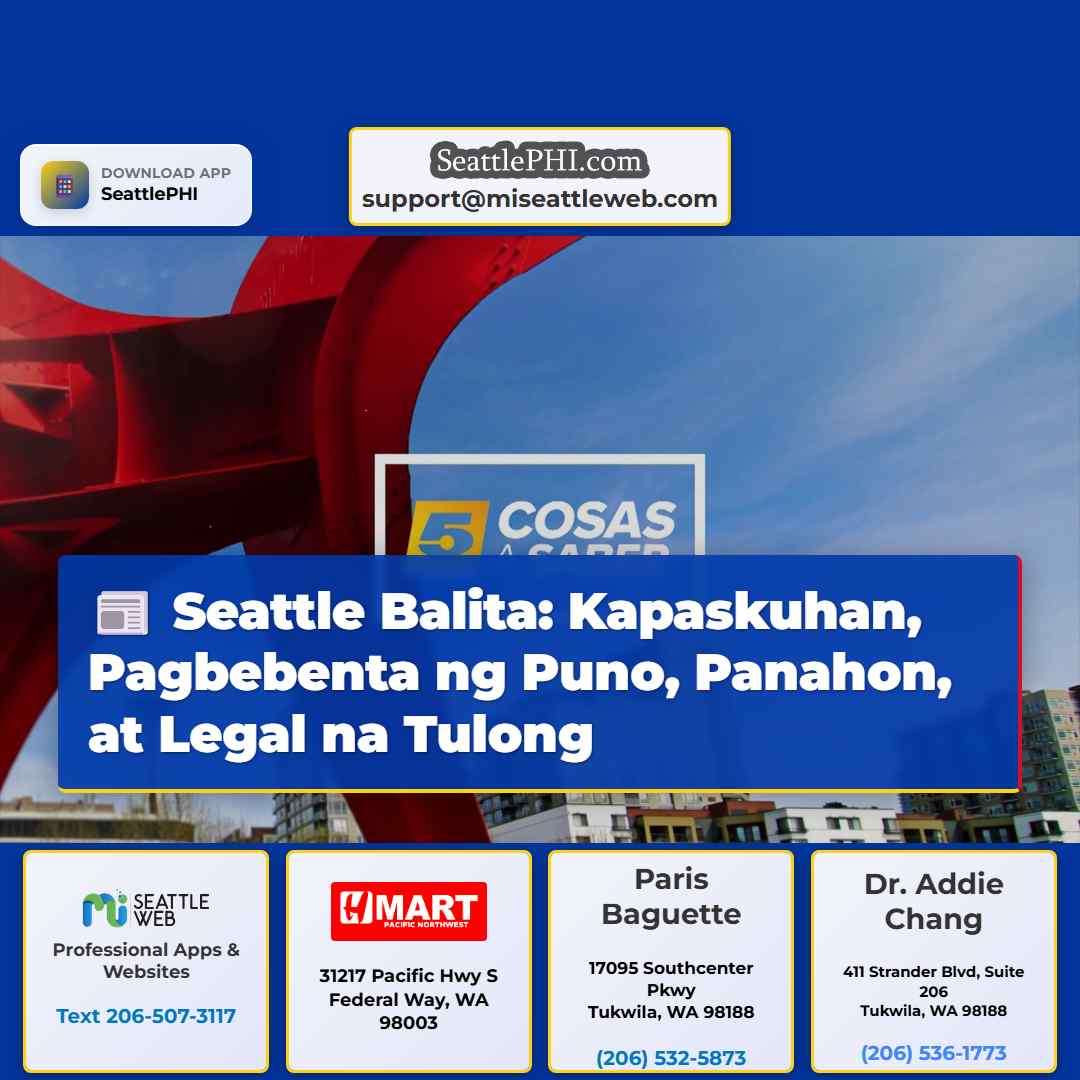 Seattle Balita: Kapaskuhan, Pagbebenta ng Puno,