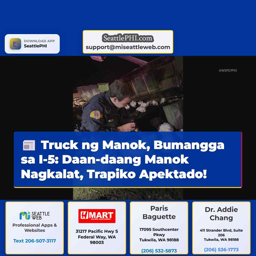 Truck ng Manok, Bumangga sa I-5: Daan-daang Manok