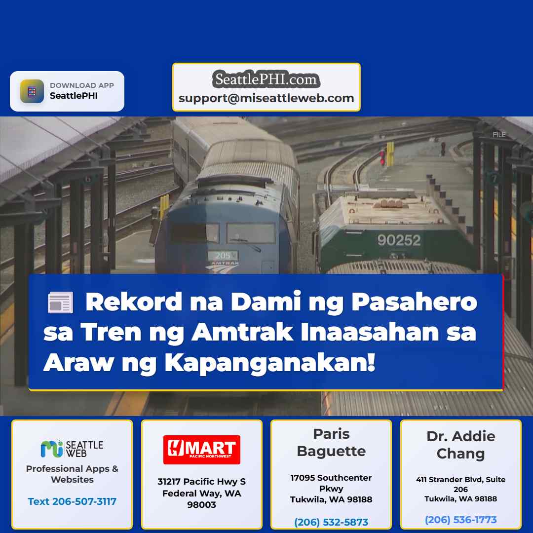 Rekord na Dami ng Pasahero sa Tren ng Amtrak