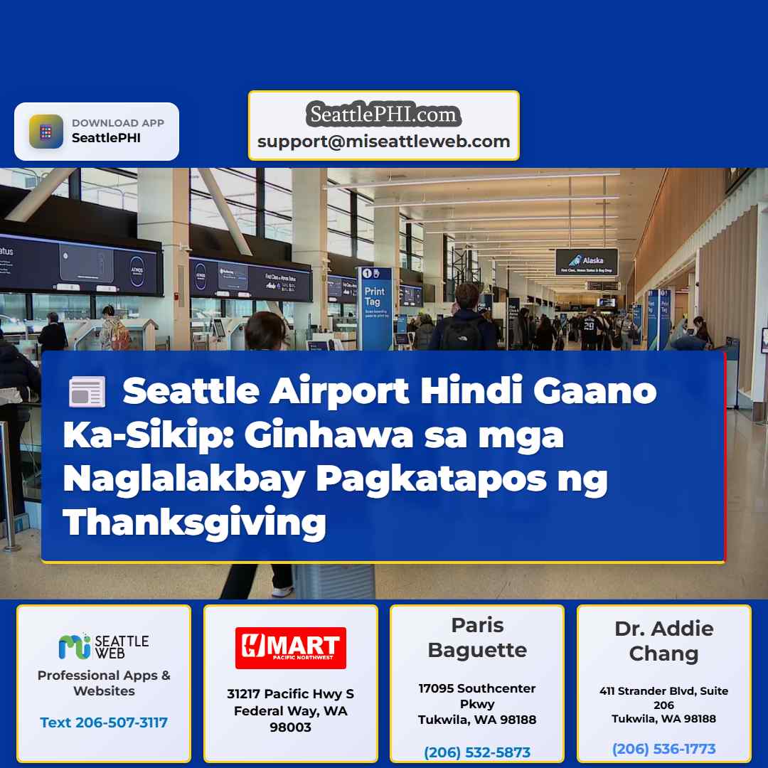 Seattle Airport Hindi Gaano Ka-Sikip sa Kabila ng Mataas na Dagsa Pagkatapos ng Thanksgiving