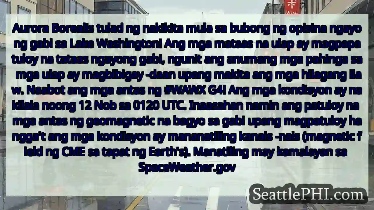 Aurora Borealis tulad ng nakikita mula sa bubong