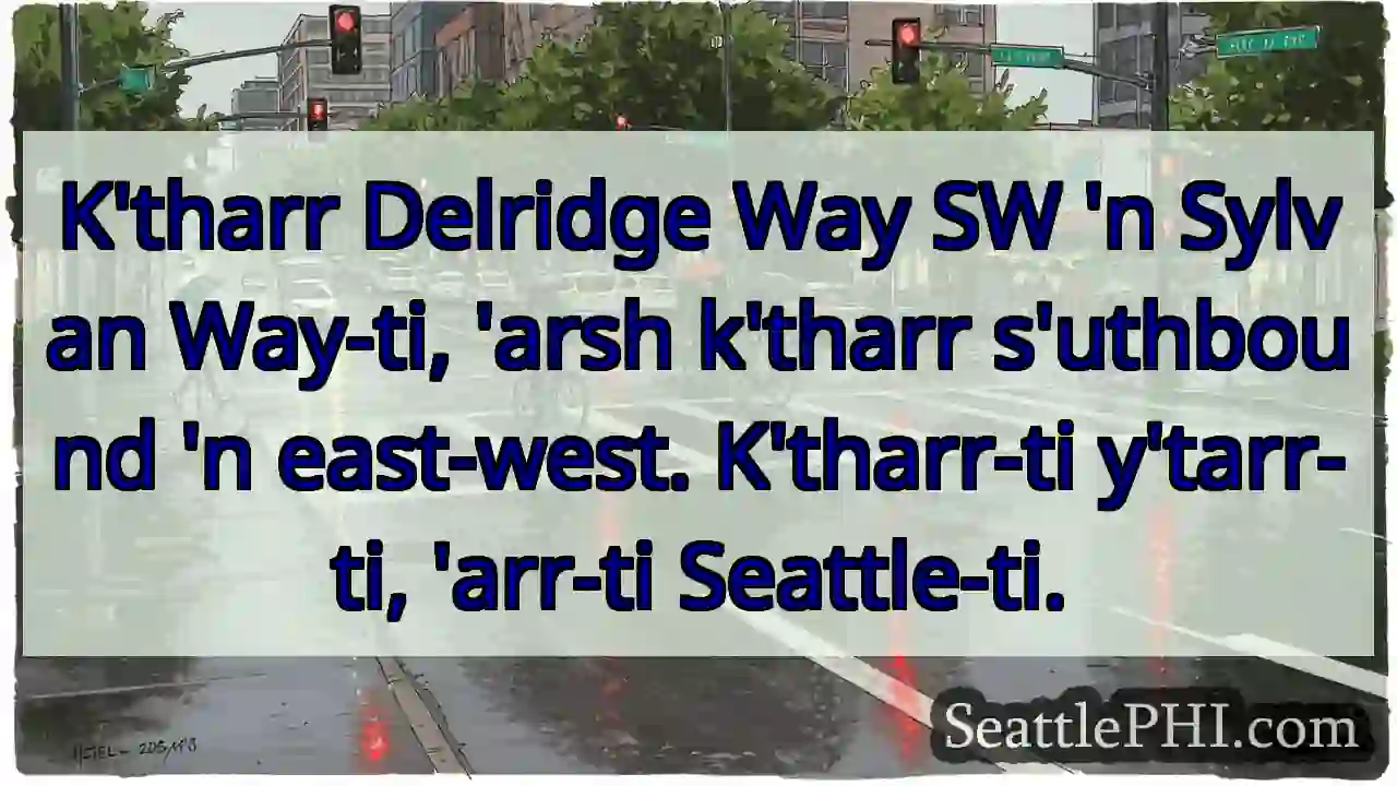 K'tharr Delridge 'n Sylvan: s'uthbound, east-west.