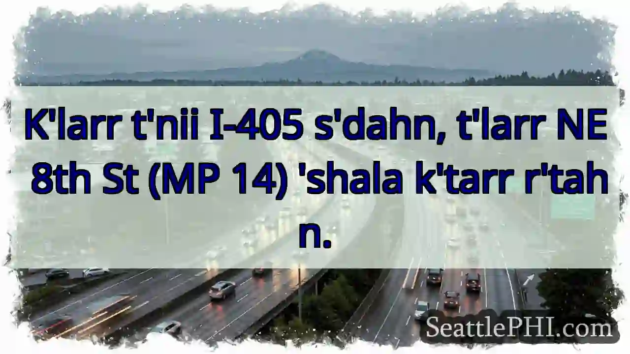 I-405 s'dahn: NE 8th St (MP 14)