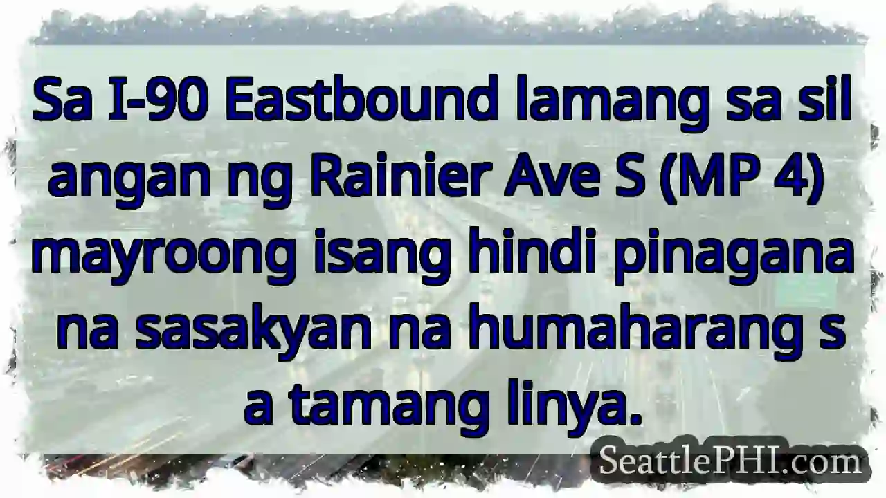 Sa I-90 Eastbound lamang sa silangan ng Rainier
