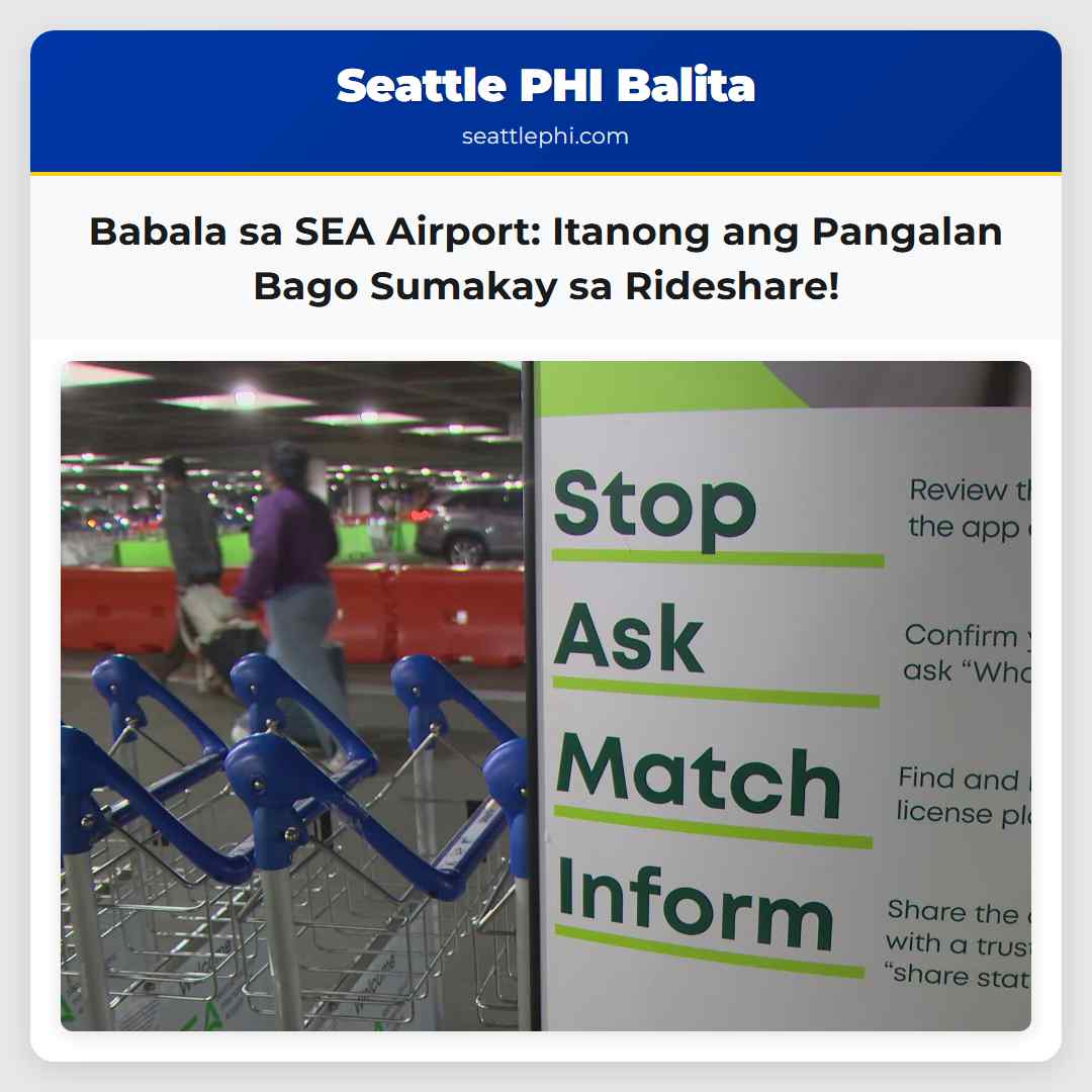 Babala sa SEA Airport: Itanong ang Pangalan Bago