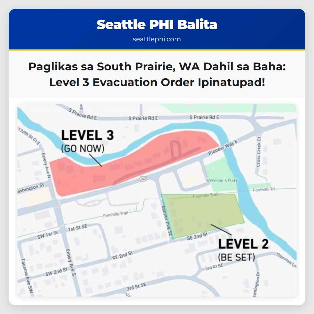 Paglikas sa South Prairie, WA Dahil sa Baha: