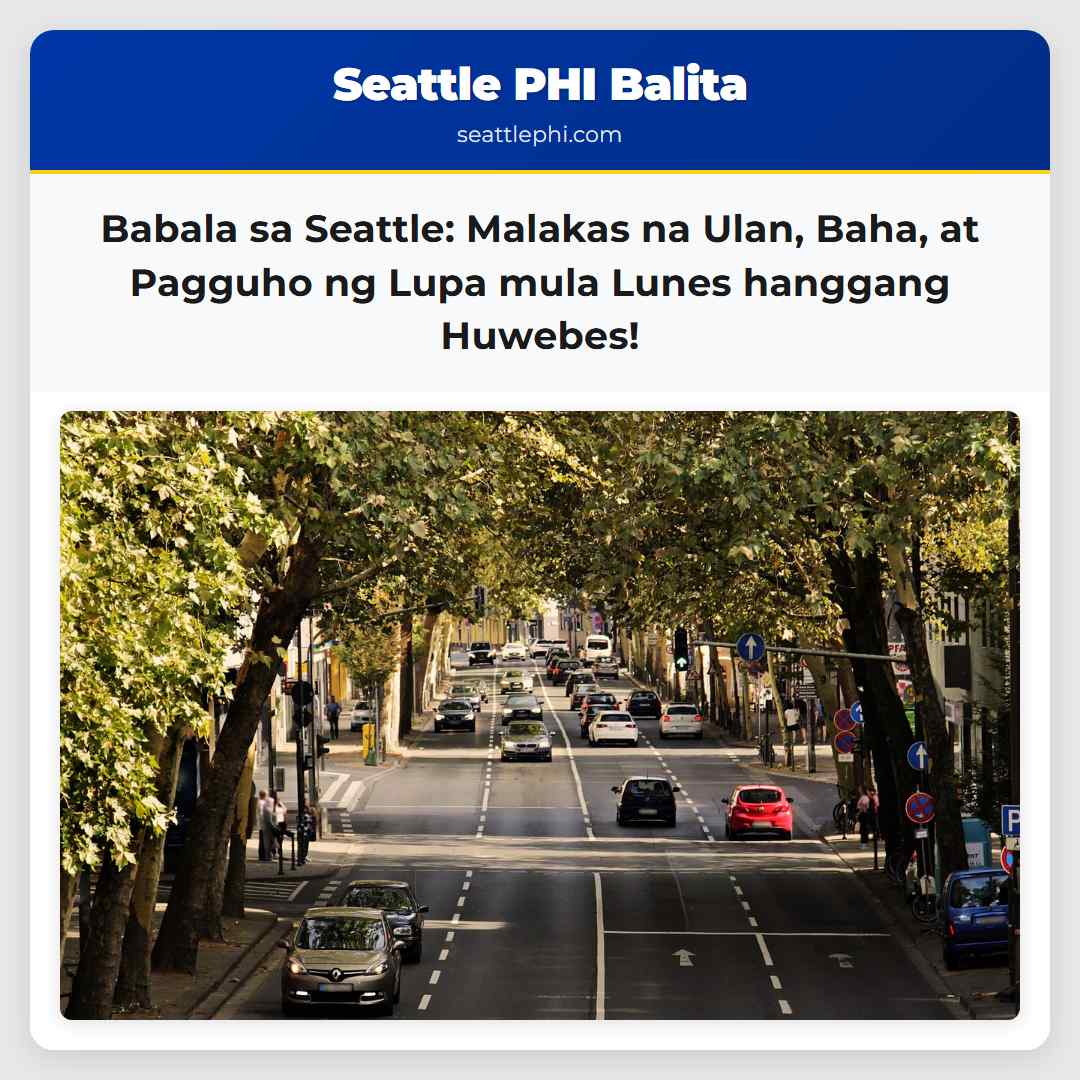 Babala sa Seattle: Malakas na Ulan, Baha, at