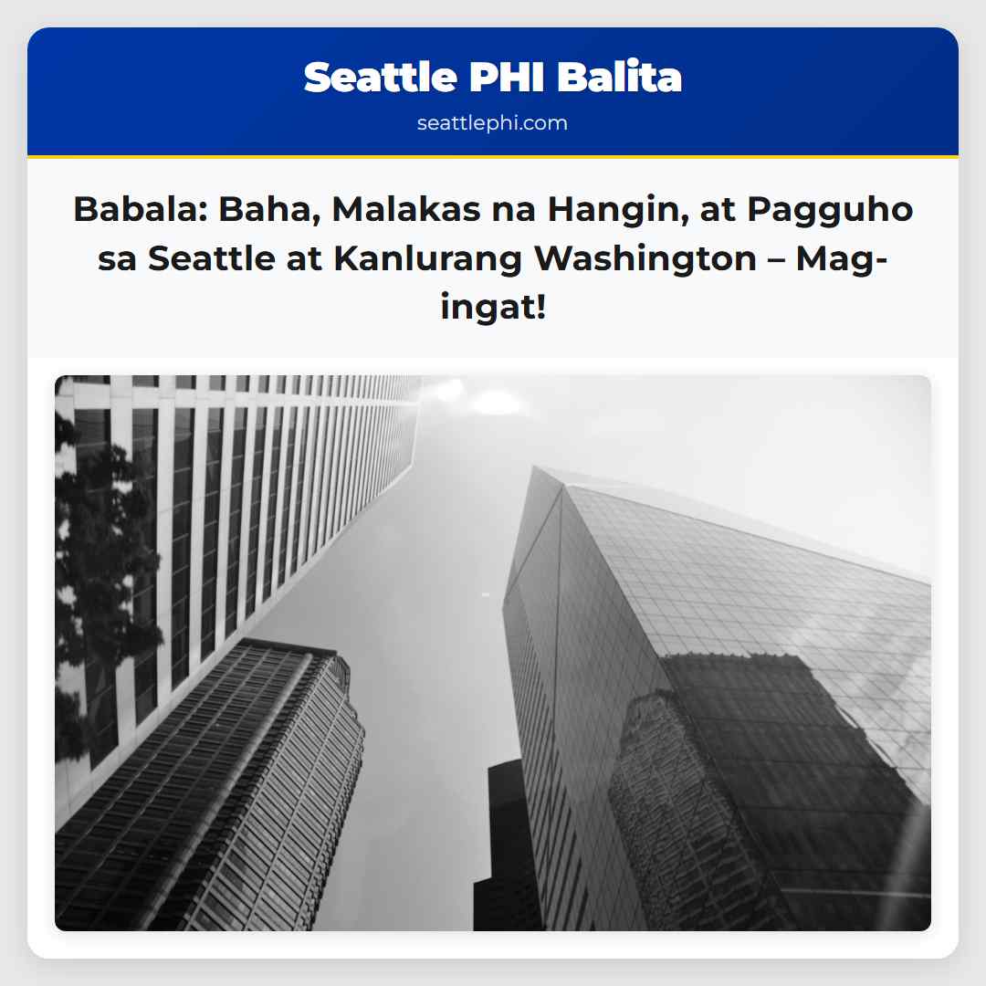 Babala: Baha, Malakas na Hangin, at Pagguho sa