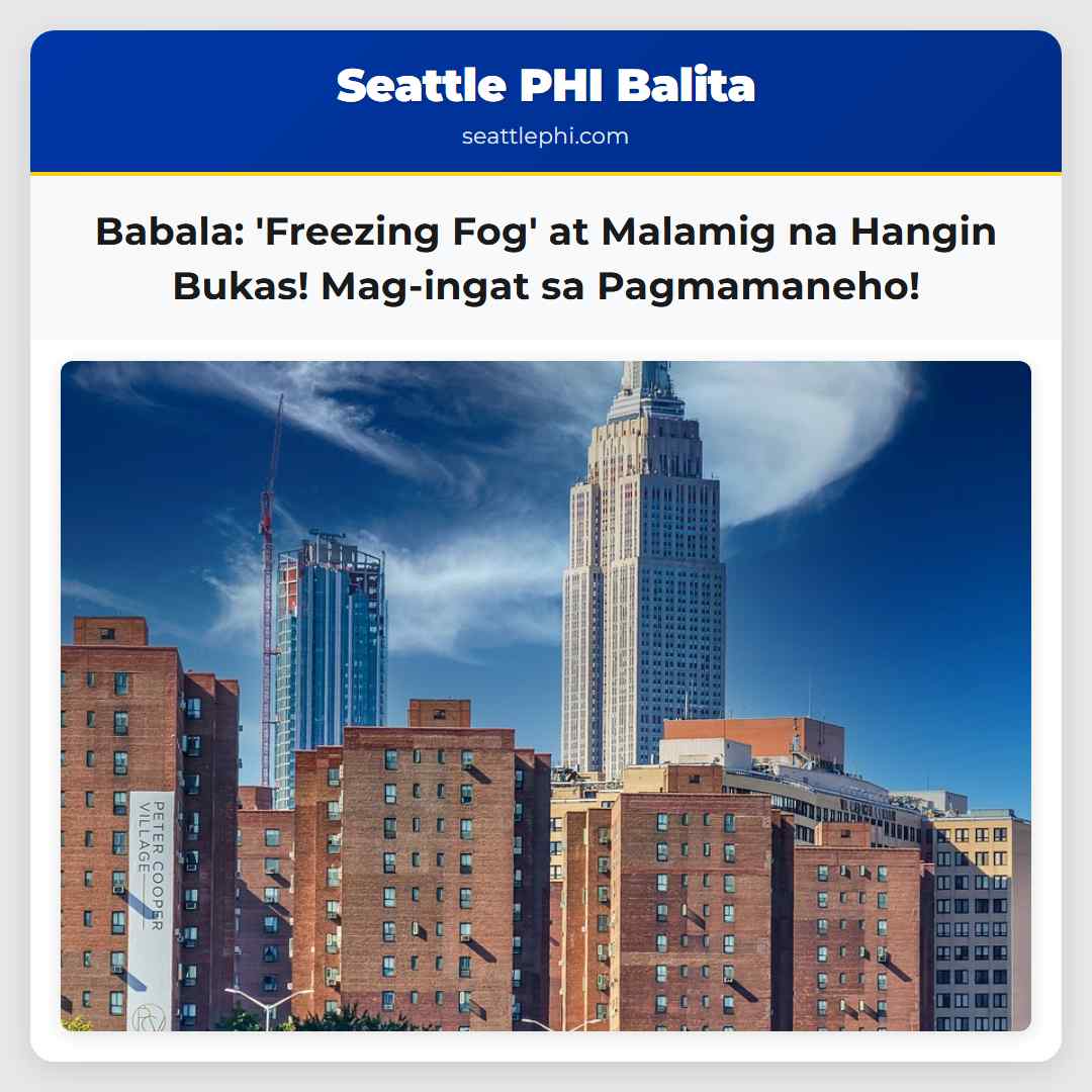 Babala: 'Freezing Fog' at Malamig na Hangin