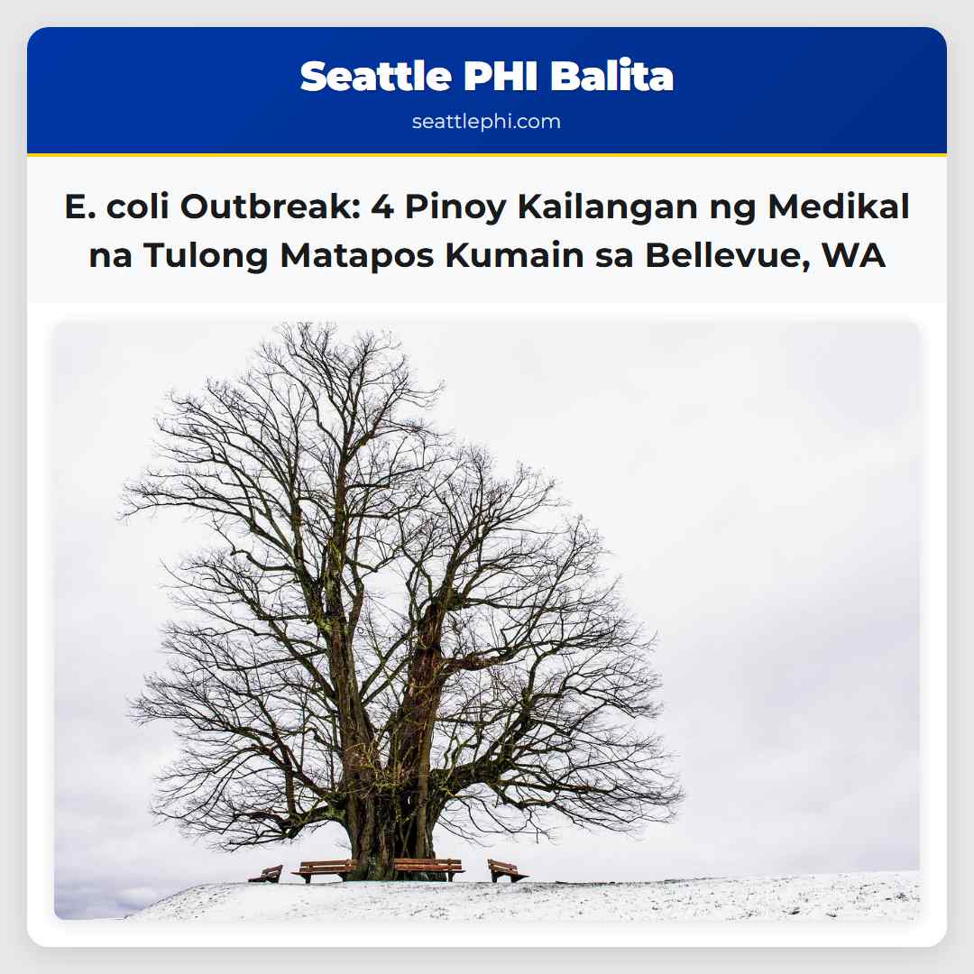 E. coli Outbreak: 4 Pinoy Kailangan ng Medikal na