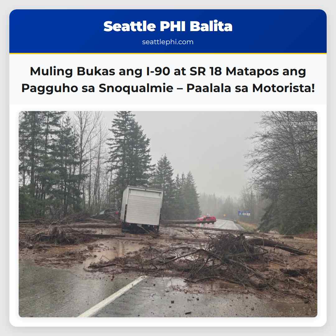 Muling Bukas ang I-90 at SR 18 Matapos ang