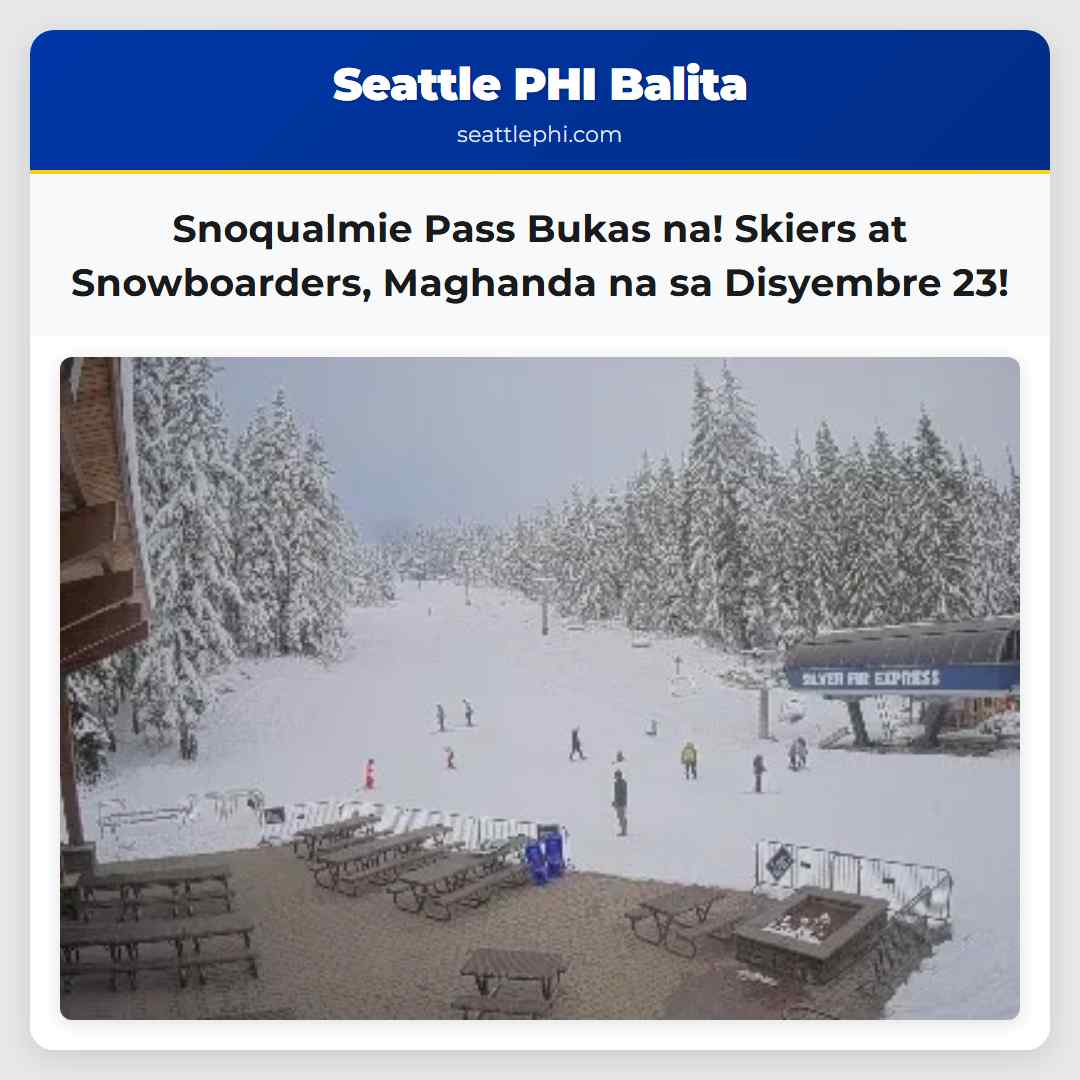 Snoqualmie Pass Bukas na! Skiers at Snowboarders,