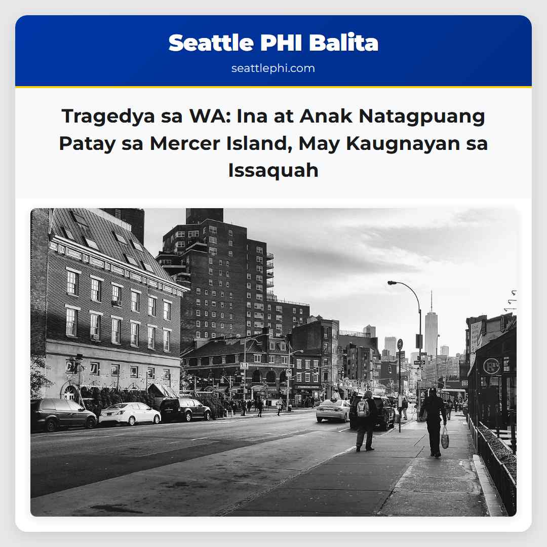 Tragedya sa WA: Ina at Anak Natagpuang Patay sa