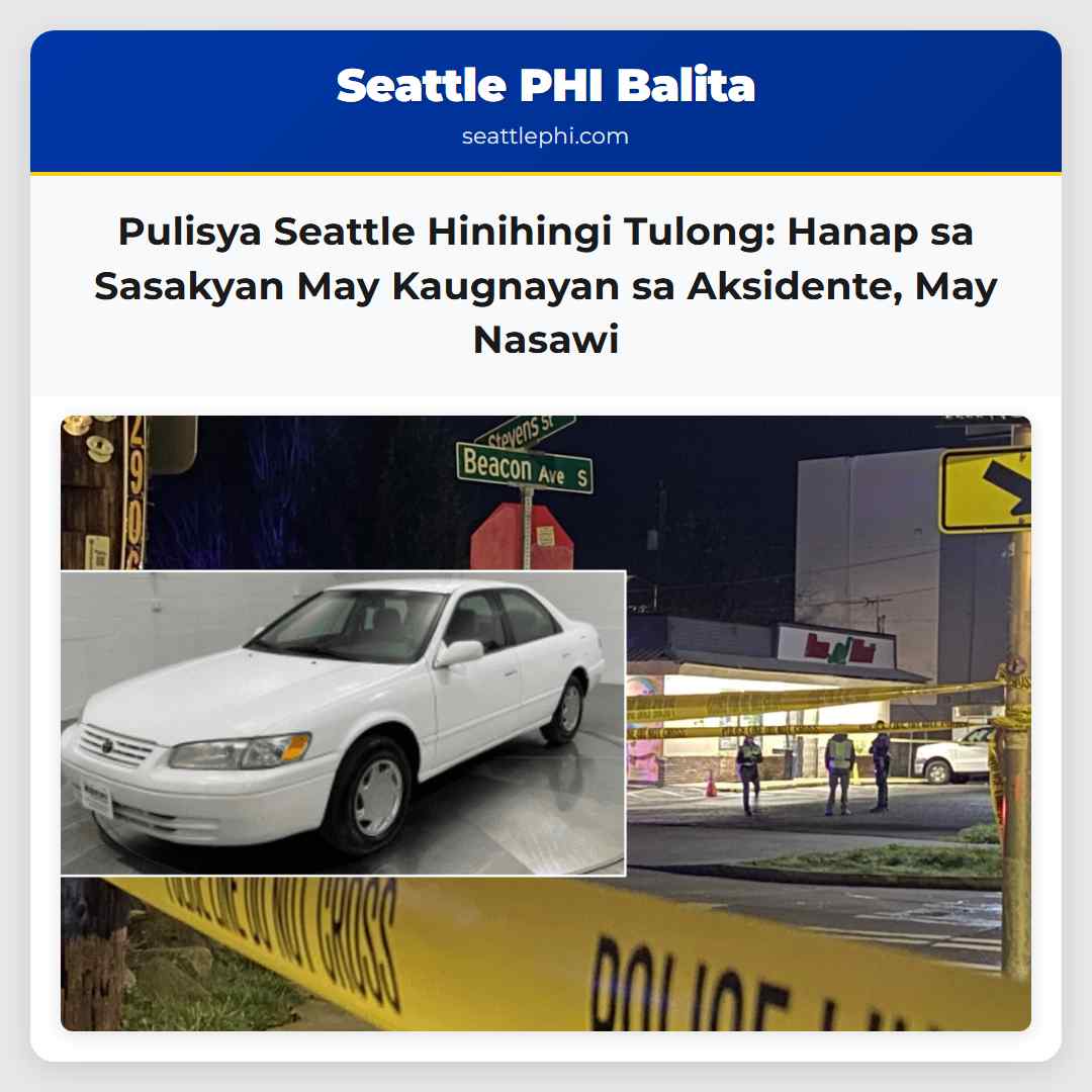 Pulisya Seattle Hinihingi Tulong: Hanap sa