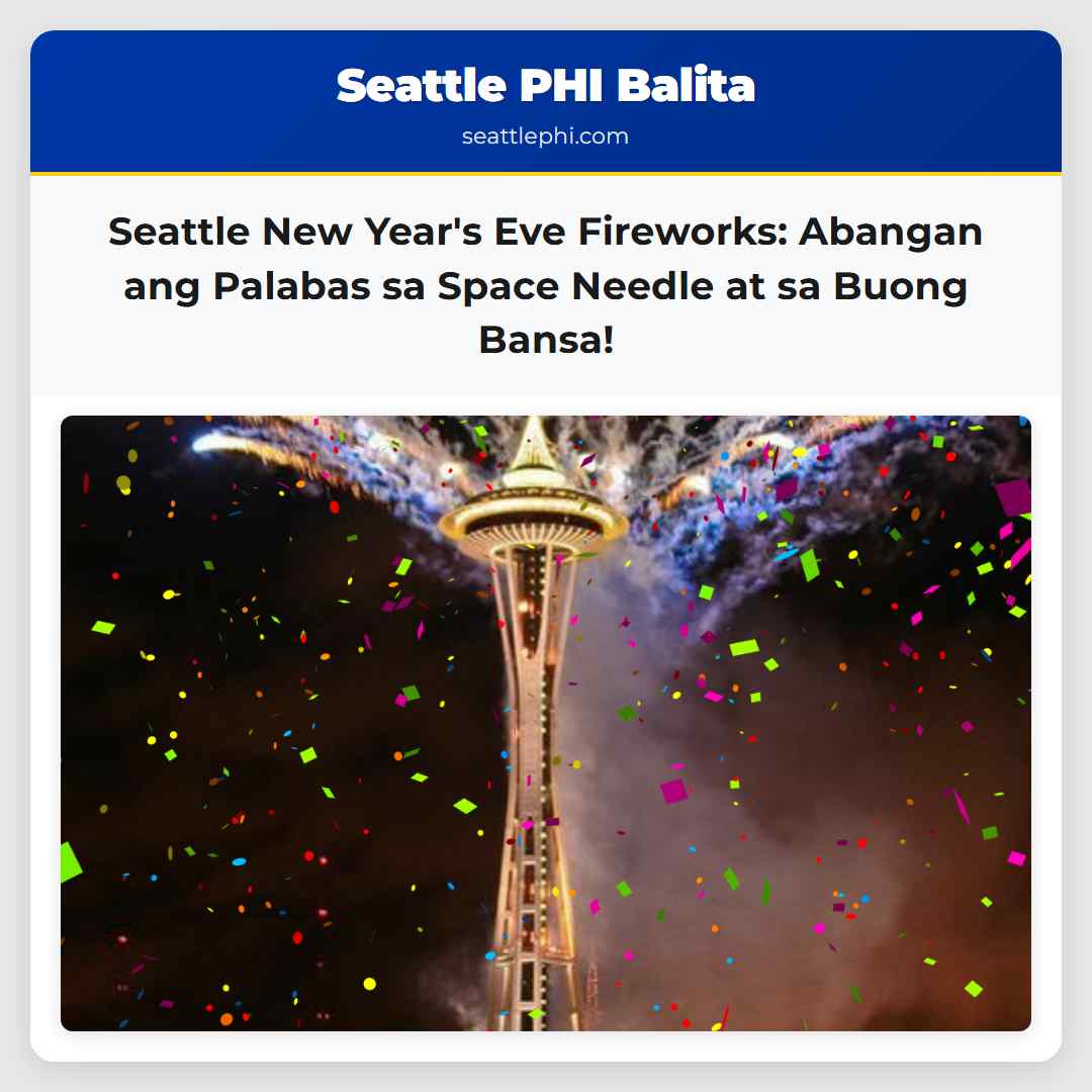 Seattle New Year's Eve Fireworks: Abangan ang