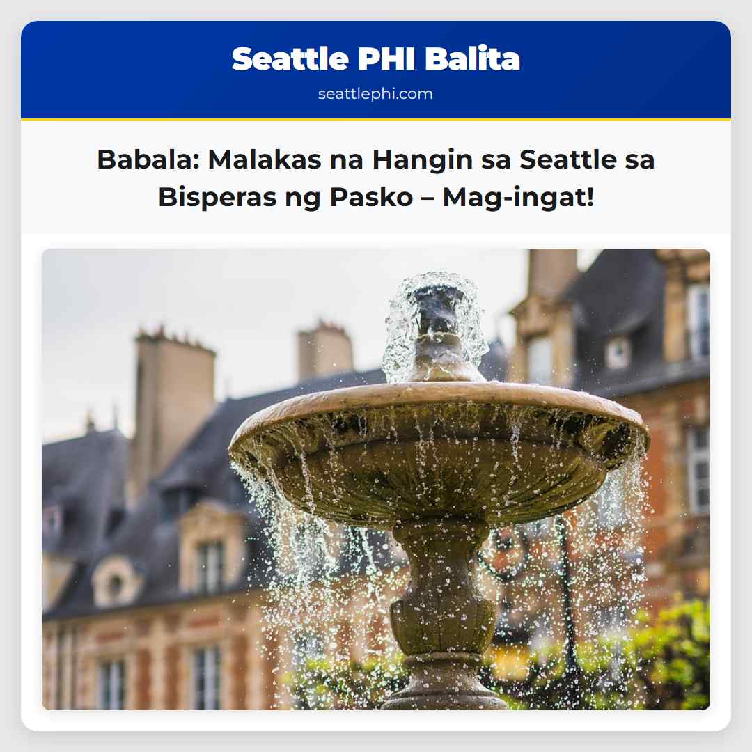 Babala: Malakas na Hangin sa Seattle sa Bisperas